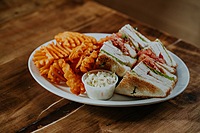 Clubhouse Sandwich with Lattice Fries